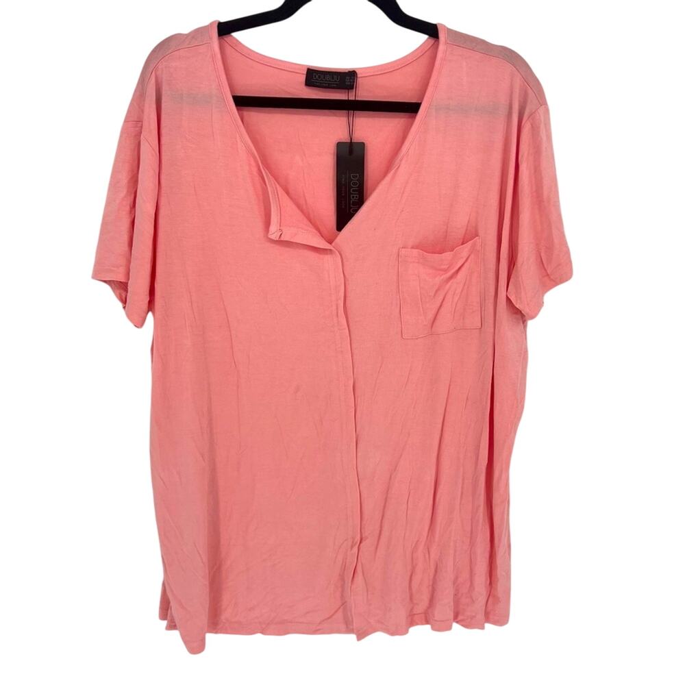 NWT Doublju Pink Women's Top 3XL
